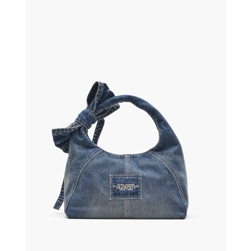 MARC JACOBS The Bow Denim Sack Bag image number 3